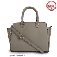 michael kors selma top-zip grommet groot grijs boekentassen Handtassen Te Koop abr9i256